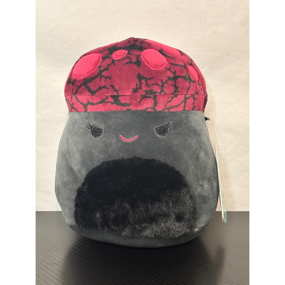 Squishmallows GERT the Mushroom 8in Grey Red Black Gothic Plush Select Series